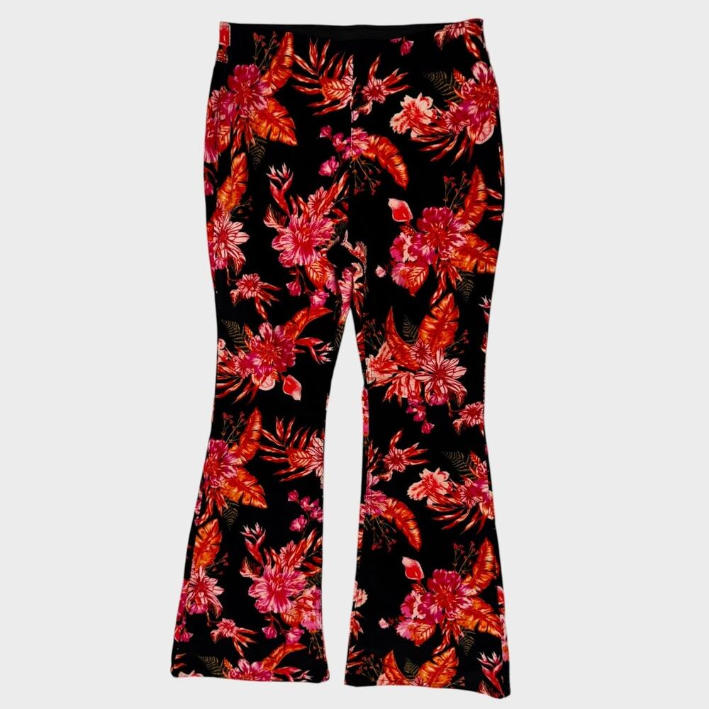 No Boundaries Juniors Large 11-13 Bootcut Tropical Pull On Corduroy Pants